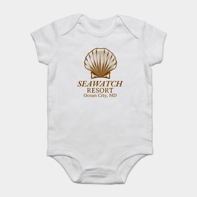 Seawatch Resort Ocean City Md Seashell Design Baby Bodysuit by Joaddo